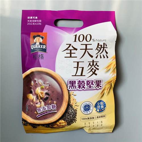 台湾原装桂格五麦黑谷坚果麦片