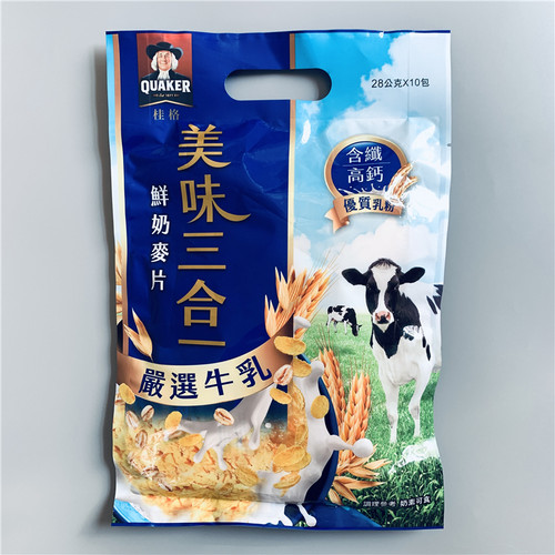 台湾桂格美味三合一特浓鲜奶麦片