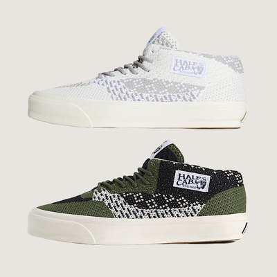 Vans Premium Half Cab高阶系列透气编织鞋面中帮复古休闲板鞋