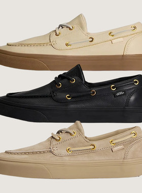 Vans2-EyeletBoat皮革通勤船鞋