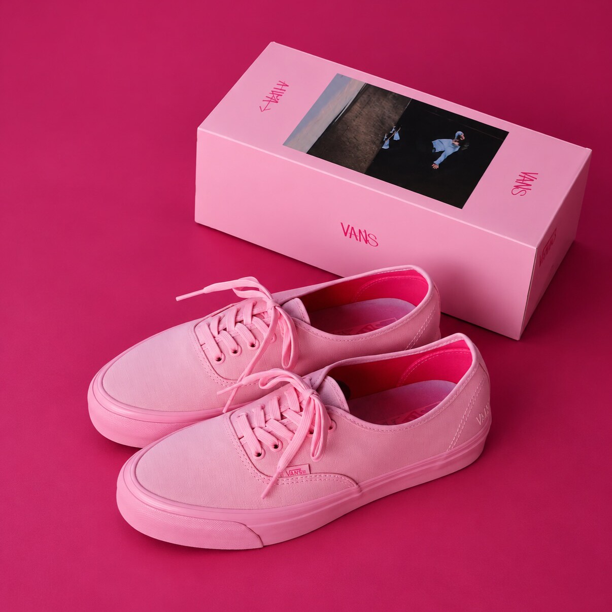 Atiba x Vans Premium Authentic 44粉色帆布摄影师联名舒适板鞋