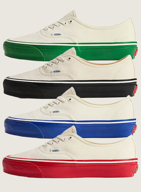 Vans Premium Authentic 44简约复古拼色帆布鞋百搭低帮休闲板鞋