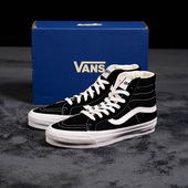 Premium 板鞋 Sk8 38黑白经典 Vans 女麂皮帆布拼接男鞋 高帮鞋 冬