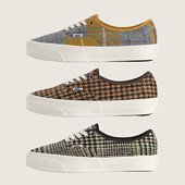 Vans 44哈里斯粗花呢羊毛编织千鸟格休闲板鞋 Premium Authentic