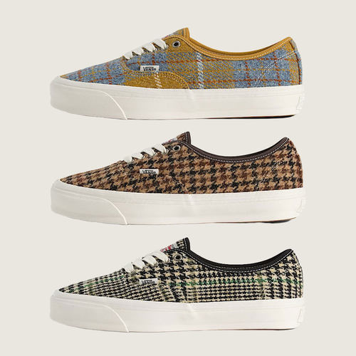 范斯哈里斯粗花呢板鞋