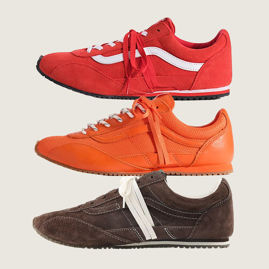 Vans Premium Slp Trainer时髦Miu系双鞋带薄底鞋德训鞋时尚潮鞋