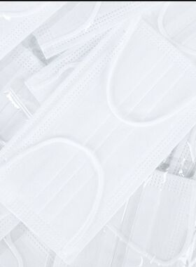 一次性口罩白色女时尚黑色耳带绳学生男夏季薄款三层防护独立包装