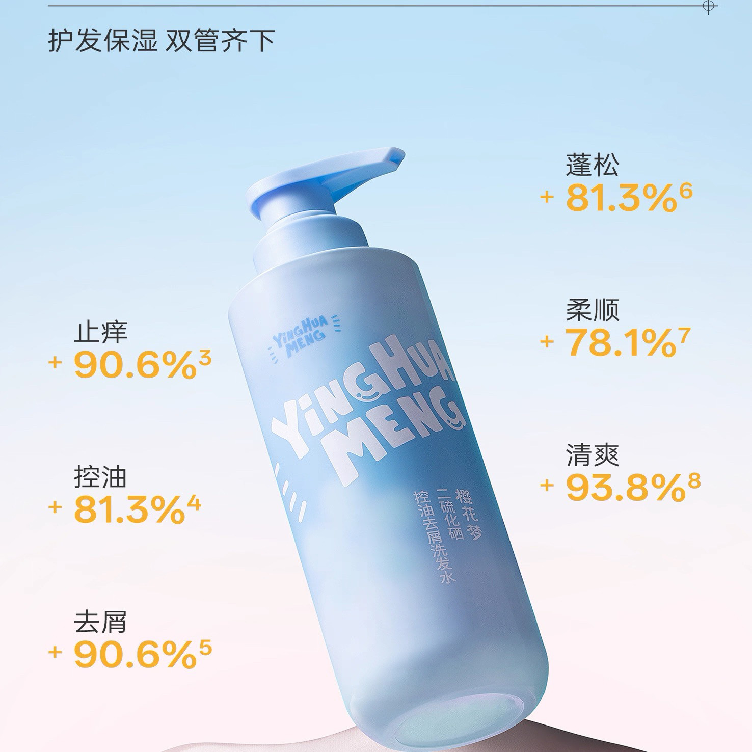 樱花梦二硫化硒控油去屑洗发水止痒蓬松洗头水男女洗发露正品官方