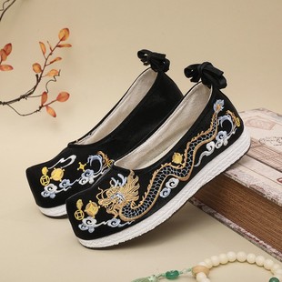 男士汉服鞋中国风增高绣花鞋男款弓鞋中式婚鞋明制男生古装鞋子