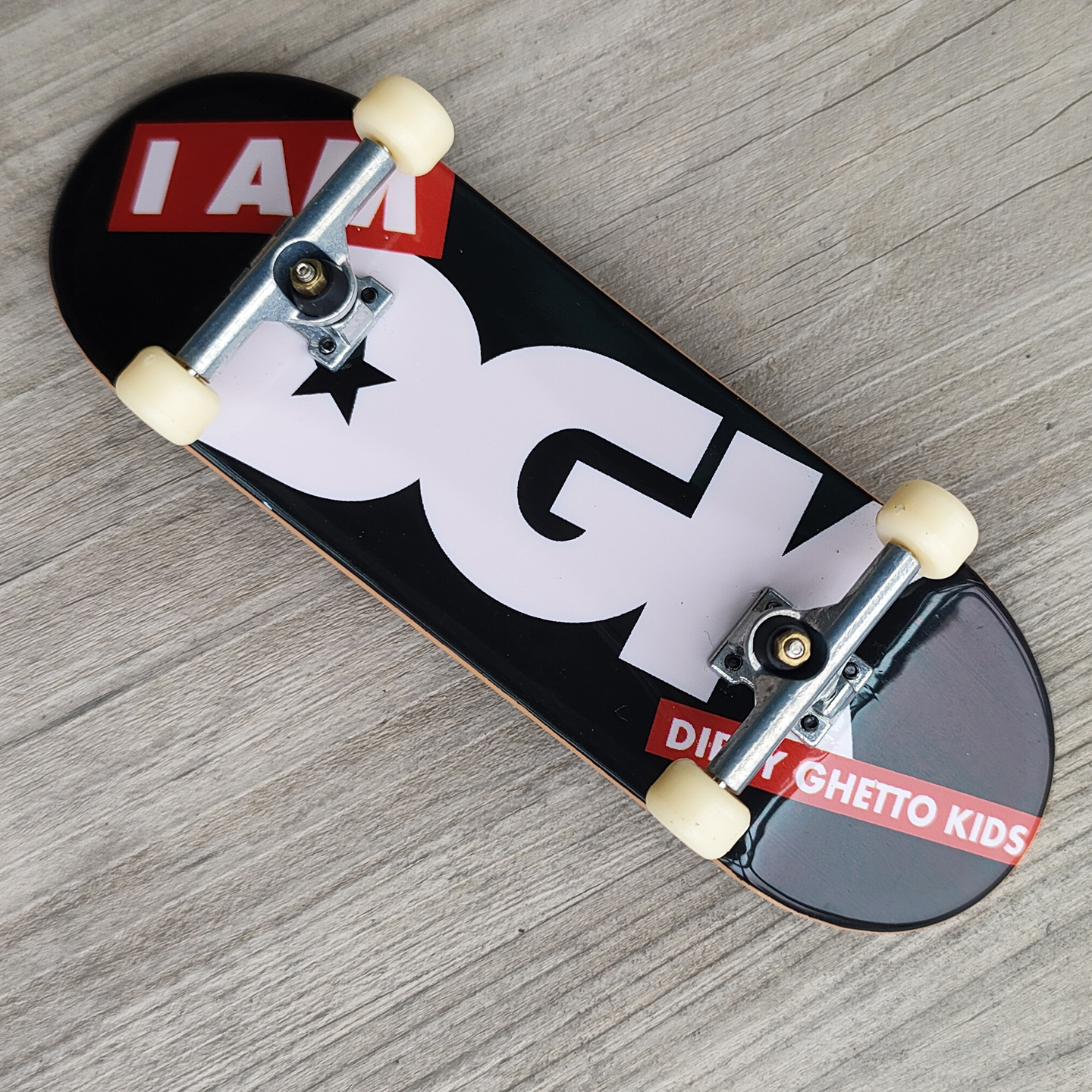 黑DGK图案指尖拇指迷你手指滑板