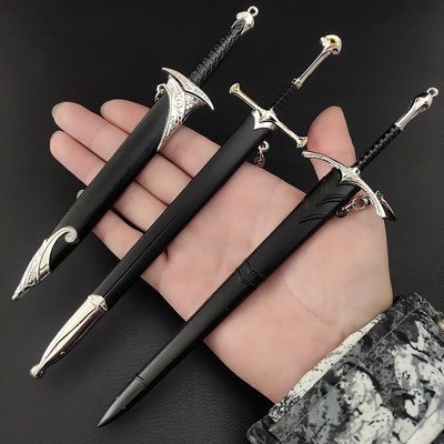 魔戒影视周边小兵器 纳西尔圣剑带鞘金属武器模型合金玩具模型