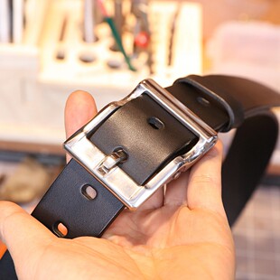 不锈钢风尘6代手工男士腰带真皮正品裤腰带牛仔裤皮带