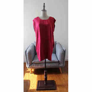 w*n hun**ed 丹麦超小众 简约质感 立体剪裁真丝连衣裙 玫红