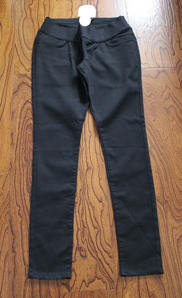 A*O*S英国   舒适弹力腰围孕妇裤 大码黑色长裤