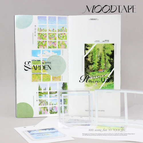 moodtape.旅人日志白色画廊风景框原创手帐胶带咕卡贴纸胶带文具