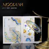 moodtape布拉格天文钟星际系列手帐胶带pet咕卡文具装 饰mood贴纸