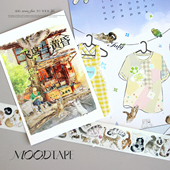 moodtape.布丁小猫原创动物猫咪手帐胶带咕卡贴纸人物pet和纸文具