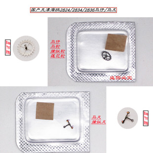 天津自动2824/2836机芯 莲花轮/马轮/擒纵轮/马仔/马叉/擒纵叉