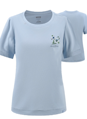 探路者短袖T恤女25春夏新款户外休闲圆领凉感百搭上衣TAJJAN82280