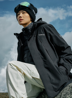 探路者冲锋衣男女 秋冬羽绒内胆可拆卸两件套TAWWBM90758/92759