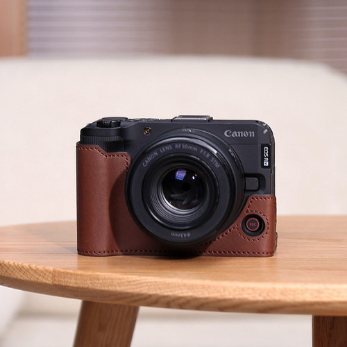 适用佳能R50V等相机真皮保护套