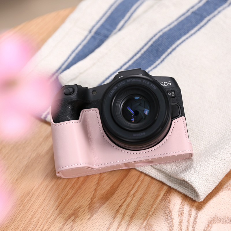 佳能R8保护套R10R62二代R50R7RPR52相机包壳配件皮套真皮R100