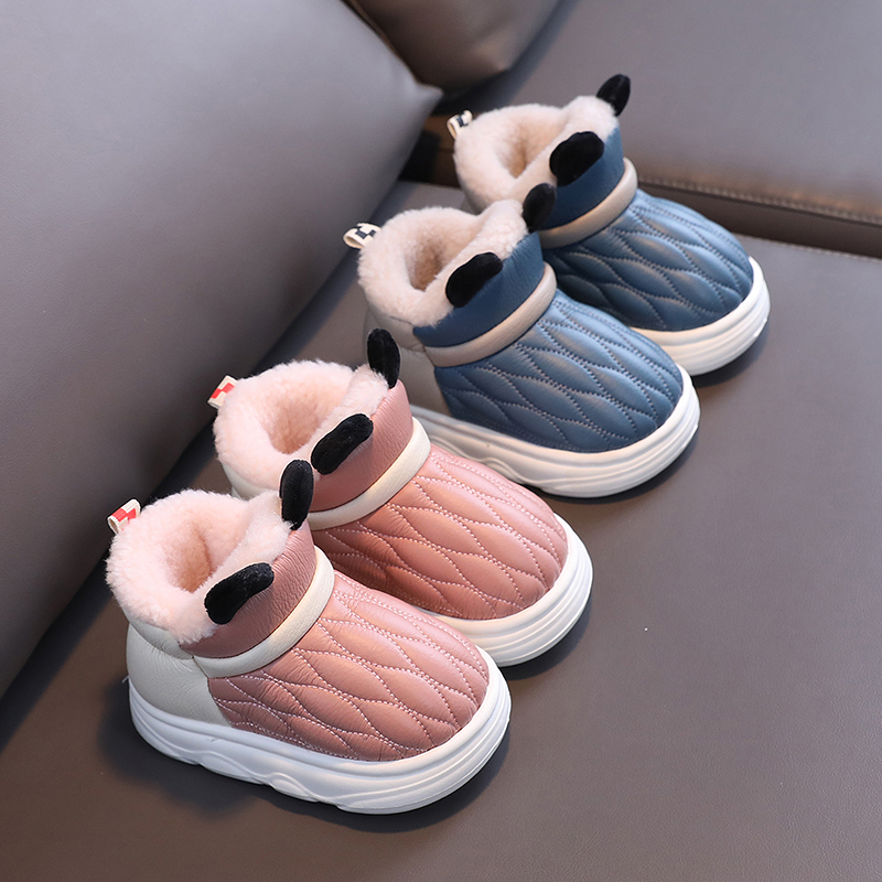 搭档兔通用冬季休闲皮面防水棉鞋