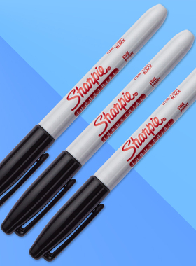 三福耐高温记号笔高温笔不掉色sharpie13601工业用油性黑色马克笔