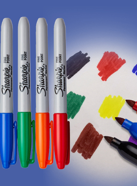 三福锐意记号笔sharpie30001油性耐低温不掉色无尘笔实验室马克笔