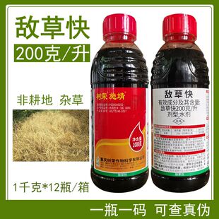 树荣施靖敌草快除草剂非耕地杂草牛筋草小飞蓬恶性杂草灭草剂