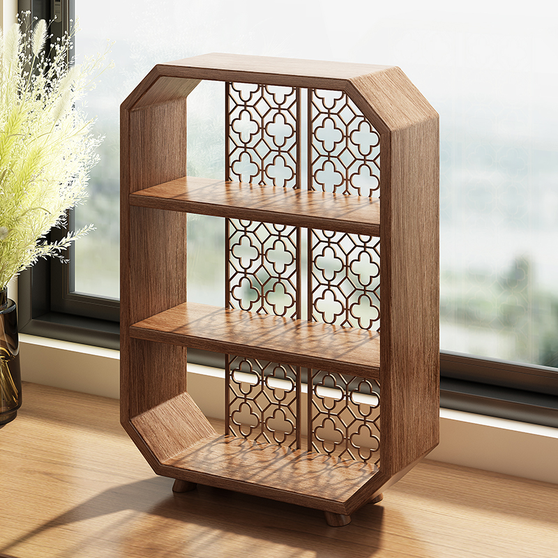 小型博古架杯架多层置物架桌上布置装饰品摆件茶杯陈列展示架子