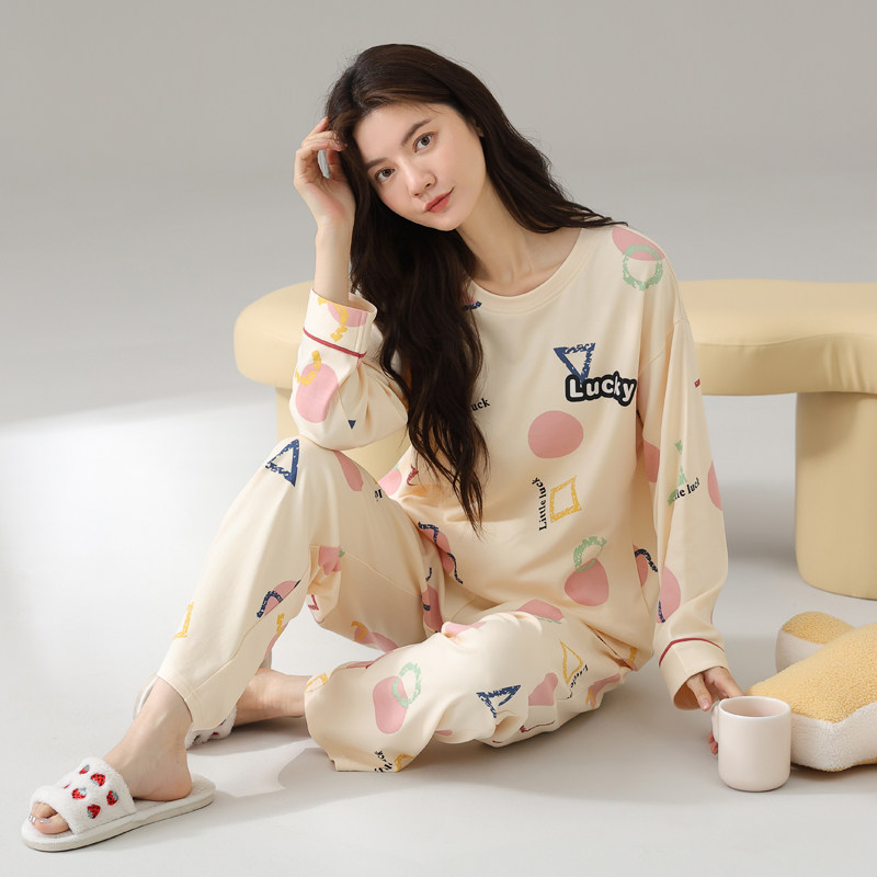 春秋款睡衣女2024年新款长袖纯棉可外穿全棉宽松秋冬季居服套装,女士内衣/男士内衣/家居服,睡衣/家居服套装,淘宝优惠券,粉丝福利购,淘宝优惠卷