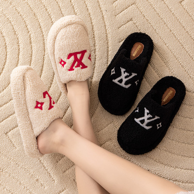 【高货4.0】棉拖鞋女冬季毛毛拖鞋外穿天时尚百搭厚底一字拖潮鞋