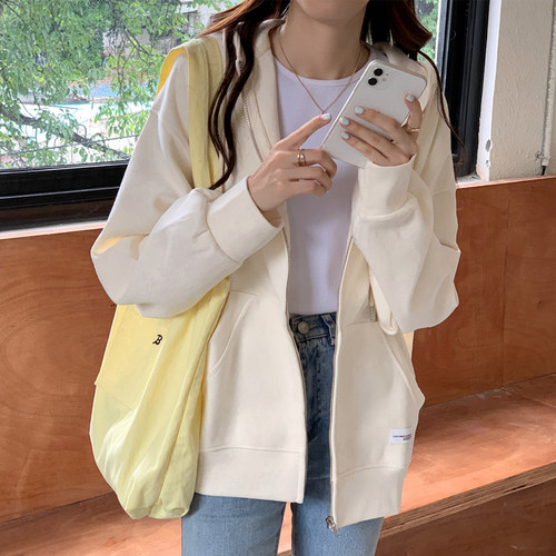连帽卫衣女早春季韩版开衫短外套