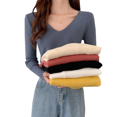 紧身低领内搭洋气打底毛衣针织衫