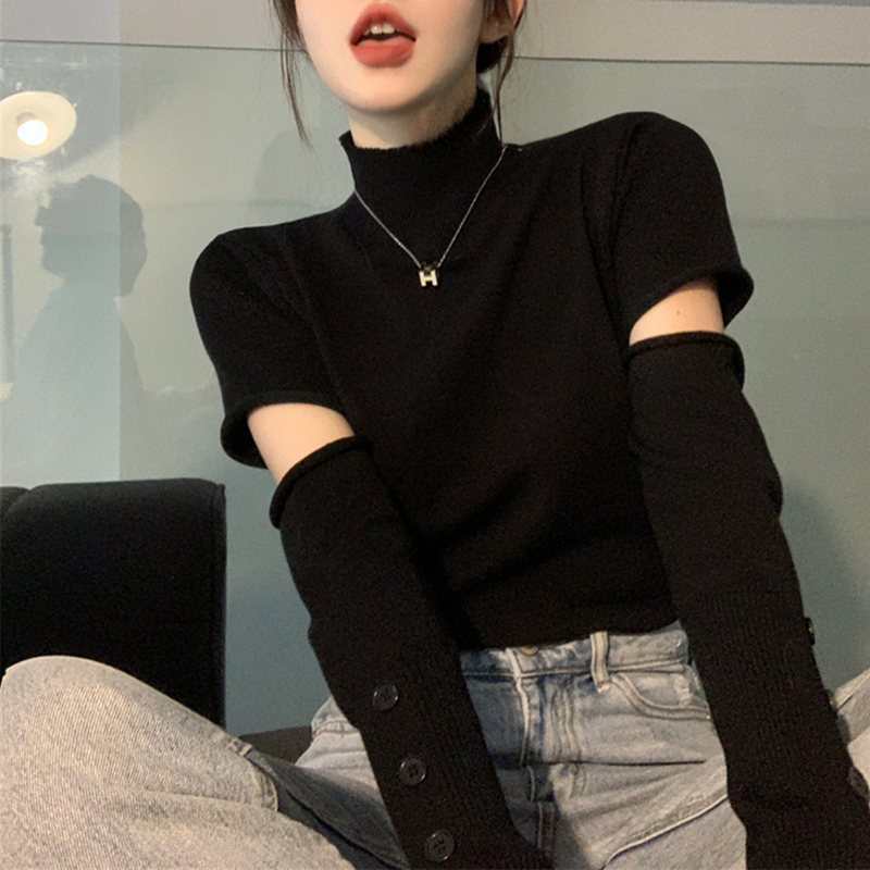 设计感小众半高领内搭毛衣女春秋
