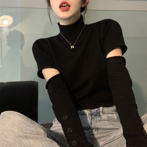 设计感小众半高领内搭毛衣女春秋