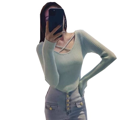 设计感小众低领内搭毛衣女春秋季