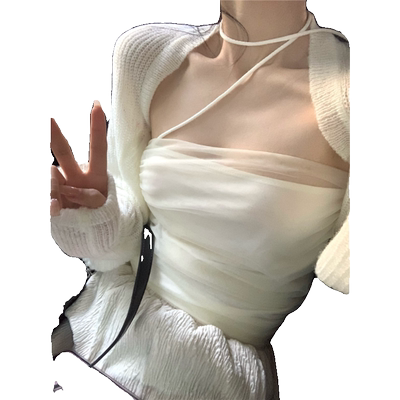 夏季2023新款挂脖针织吊带背心女