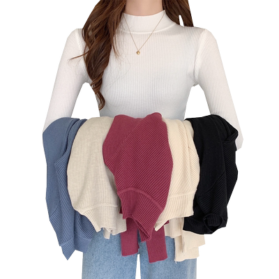 新款爆款内搭半高领女士针织衫