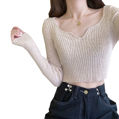 毛衣女秋内搭v领长袖打底衫上衣