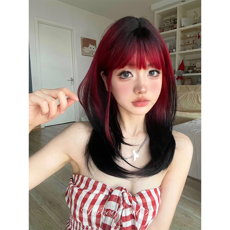 日系渐变《草莓果酱》长直发