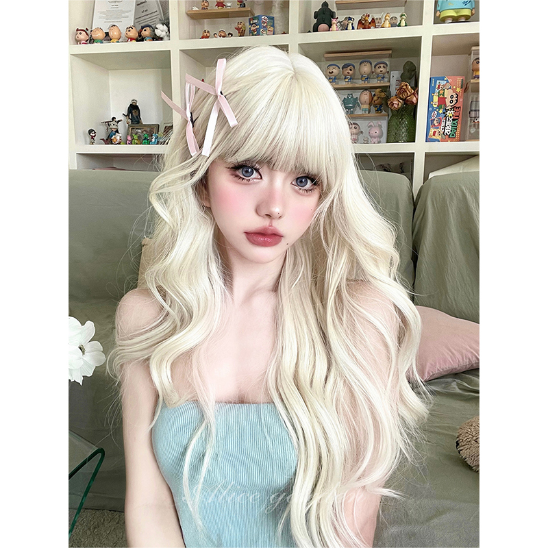 alicegarden高温丝白金色长卷发