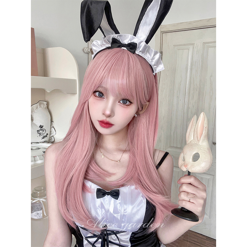 alicegarden高温丝齐刘海长直发