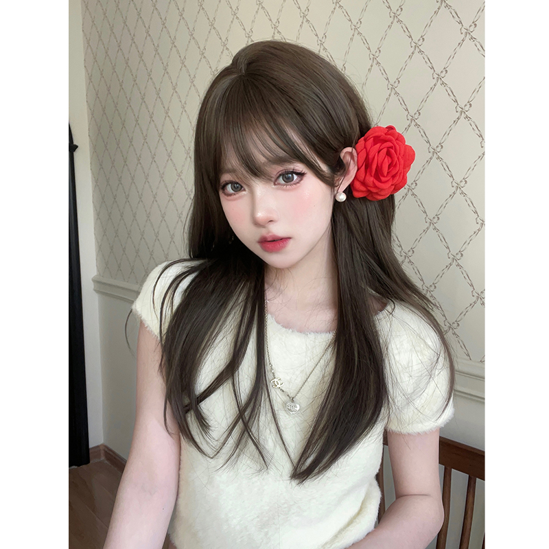 alicegarden斜分刘海中长假发