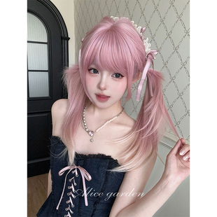 兔绒 AG假发女长发网红Lolita 甜美气质少女感渐变直发jk全头套