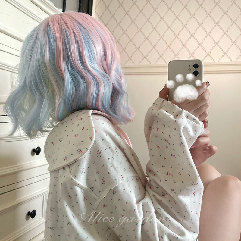 alicegardenlolita彩色短假发