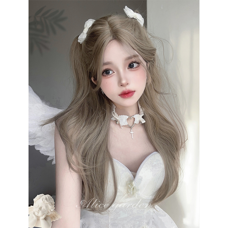 alice garden假发女长发网红自然中分刘海新款lolita长卷发全头套