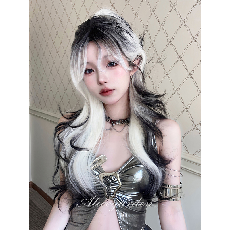 甜酷气质渐变长卷发jk减龄全头套