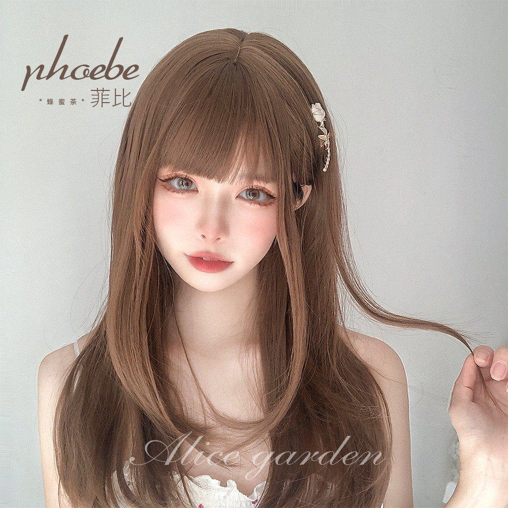 假发女长直发长发网红日常Lolita日系显白齐刘海jk中长发全头套